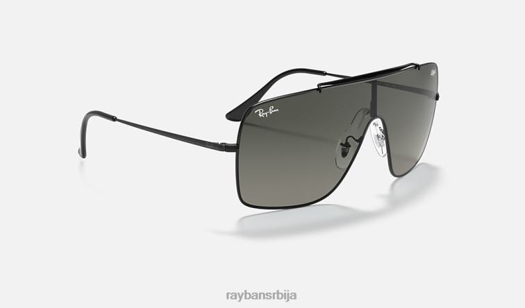 Ray-Ban крила ии P0HP777 наочаре за сунце полирана црно/сива мушкарци