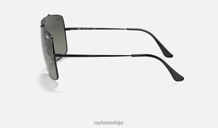 Ray-Ban крила ии P0HP777 наочаре за сунце полирана црно/сива мушкарци