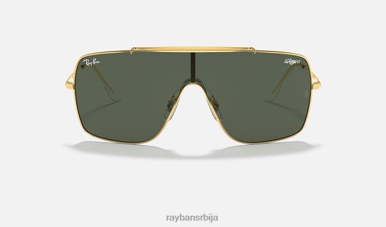 Ray-Ban крила ии P0HP778 наочаре за сунце полирано златно/зелено мушкарци