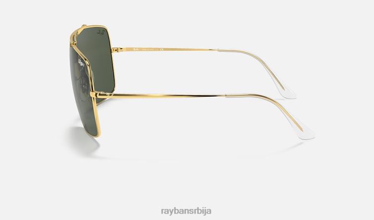 Ray-Ban крила ии P0HP778 наочаре за сунце полирано златно/зелено мушкарци