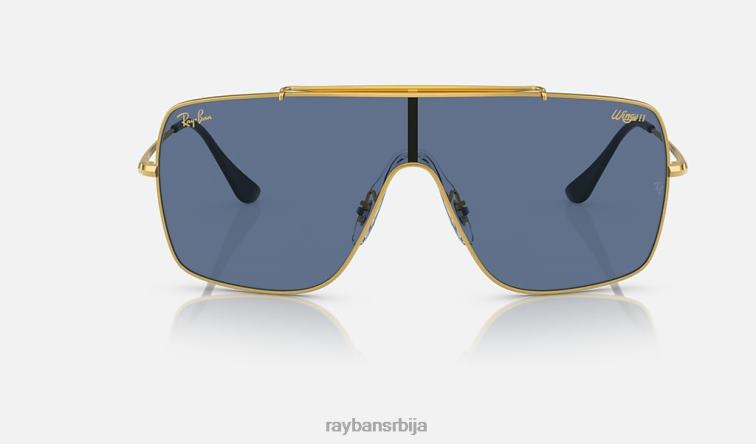Ray-Ban крила ии P0HP779 наочаре за сунце полирано златно/плаво мушкарци