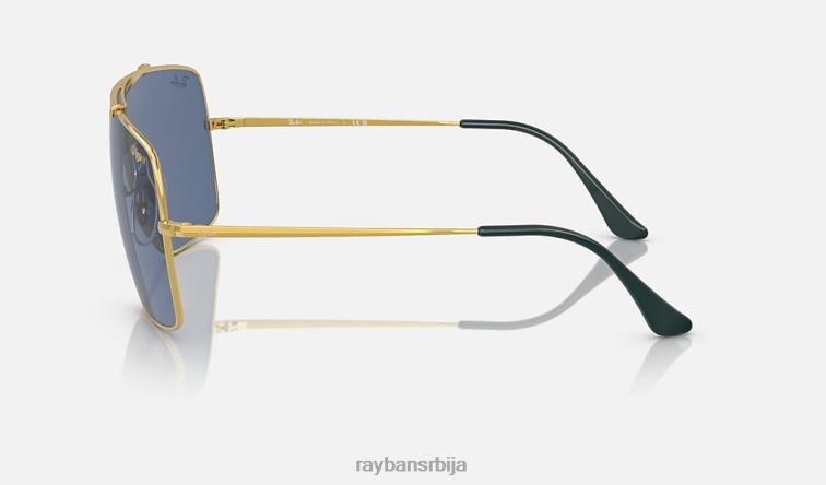 Ray-Ban крила ии P0HP779 наочаре за сунце полирано златно/плаво мушкарци