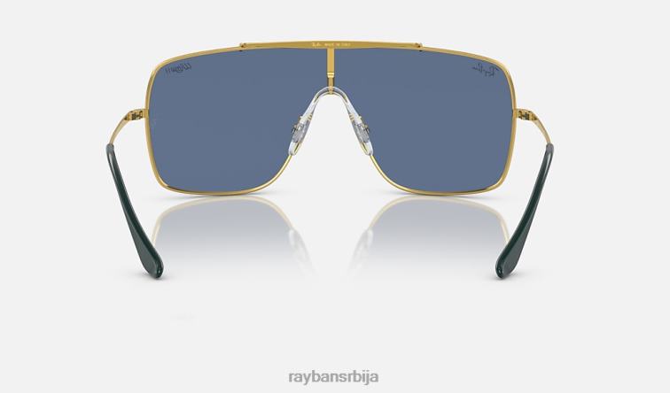 Ray-Ban крила ии P0HP779 наочаре за сунце полирано златно/плаво мушкарци