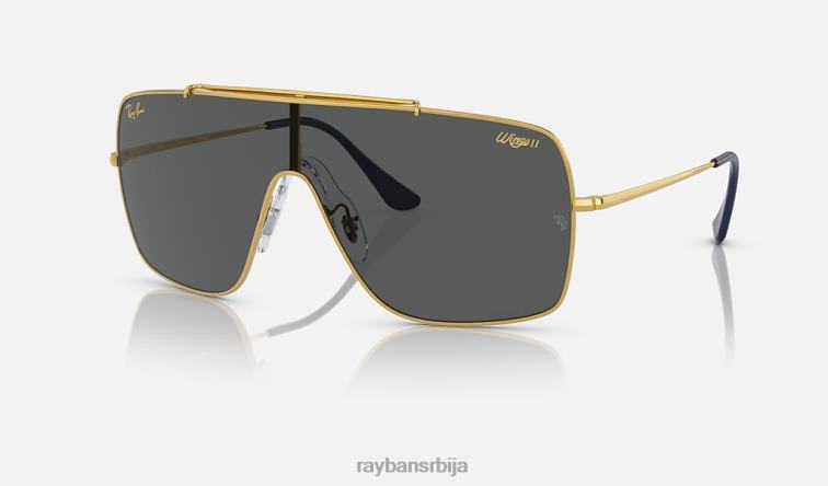 Ray-Ban крила ии P0HP780 наочаре за сунце полирано златно/сиво мушкарци