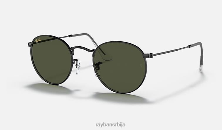 Ray-Ban округли метал P0HP784 наочаре за сунце полирана црно/зелена мушкарци