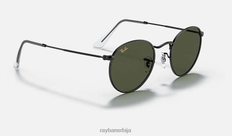 Ray-Ban округли метал P0HP784 наочаре за сунце полирана црно/зелена мушкарци