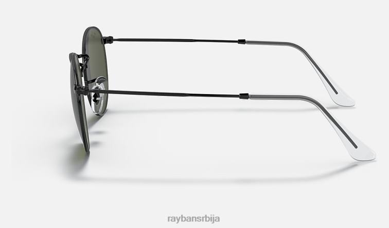 Ray-Ban округли метал P0HP784 наочаре за сунце полирана црно/зелена мушкарци