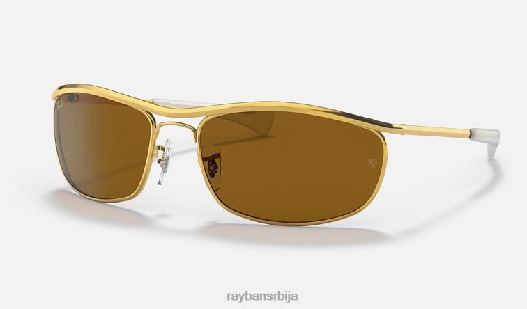 Ray-Ban олимпијац и делукс P0HP791 наочаре за сунце полирано злато/браон мушкарци