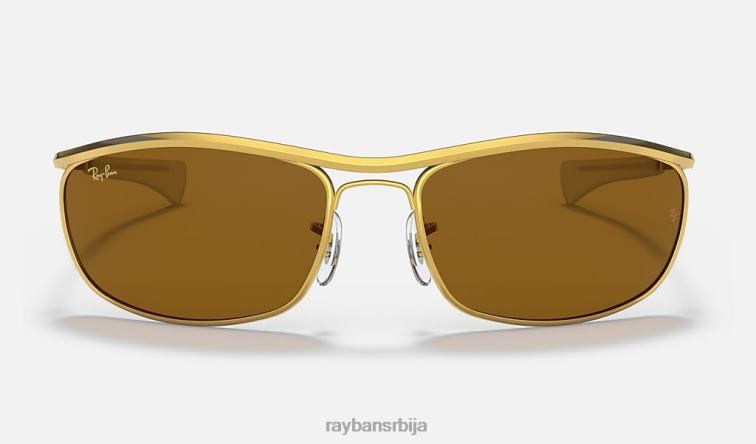 Ray-Ban олимпијац и делукс P0HP791 наочаре за сунце полирано злато/браон мушкарци