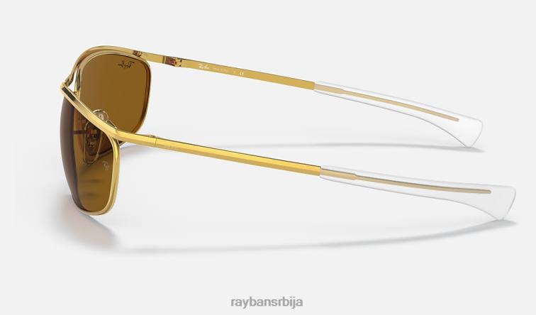 Ray-Ban олимпијац и делукс P0HP791 наочаре за сунце полирано злато/браон мушкарци