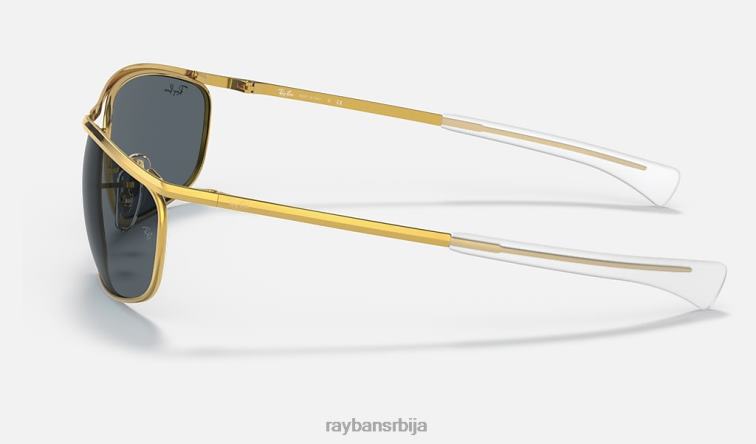 Ray-Ban олимпијац и делукс P0HP793 наочаре за сунце полирано златно/плаво мушкарци