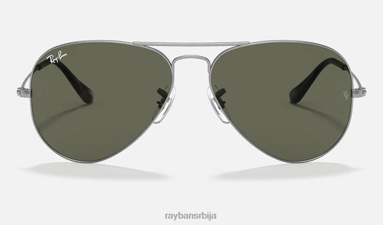 Ray-Ban авиатор цлассиц P0HP7 наочаре за сунце мат сива/зелена мушкарци