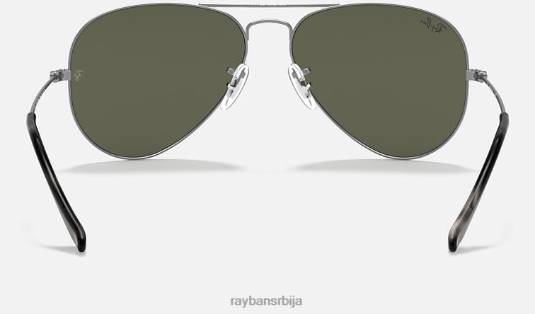 Ray-Ban авиатор цлассиц P0HP7 наочаре за сунце мат сива/зелена мушкарци