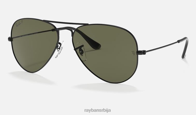 Ray-Ban авиатор цлассиц P0HP8 наочаре за сунце мат црна/зелена мушкарци