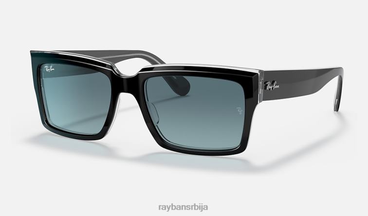 Ray-Ban Инвернесс P0HP812 наочаре за сунце полирано црно на транспарентно/плаво мушкарци