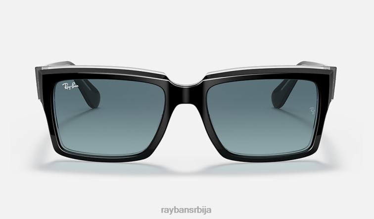 Ray-Ban Инвернесс P0HP812 наочаре за сунце полирано црно на транспарентно/плаво мушкарци