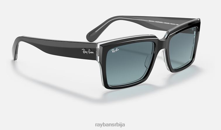 Ray-Ban Инвернесс P0HP812 наочаре за сунце полирано црно на транспарентно/плаво мушкарци