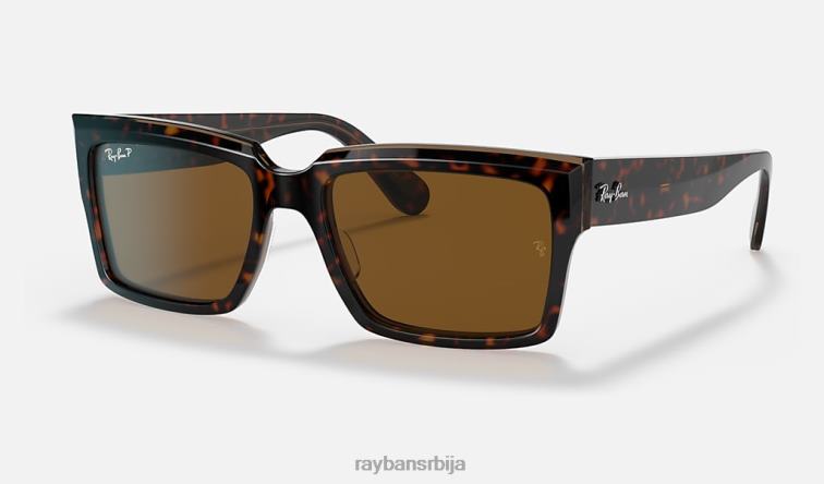 Ray-Ban Инвернесс P0HP813 наочаре за сунце углачана хавана на провидној браон/браон мушкарци