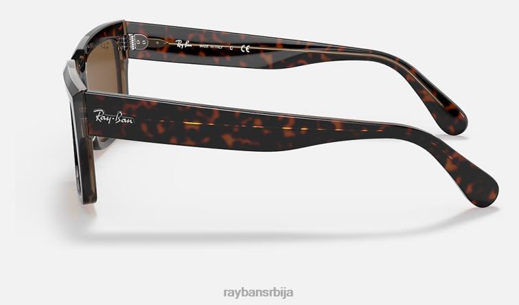 Ray-Ban Инвернесс P0HP813 наочаре за сунце углачана хавана на провидној браон/браон мушкарци