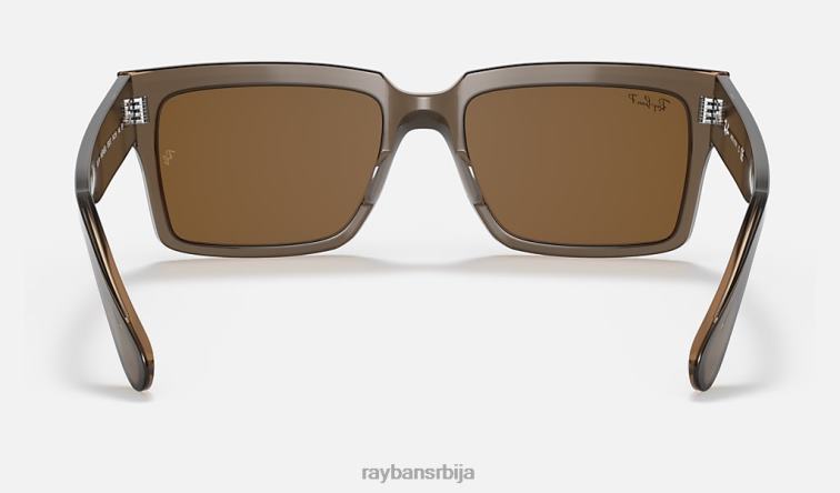 Ray-Ban Инвернесс P0HP813 наочаре за сунце углачана хавана на провидној браон/браон мушкарци