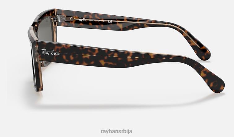 Ray-Ban Инвернесс P0HP815 наочаре за сунце углачана хавана на провидној браон/тамно сивој мушкарци