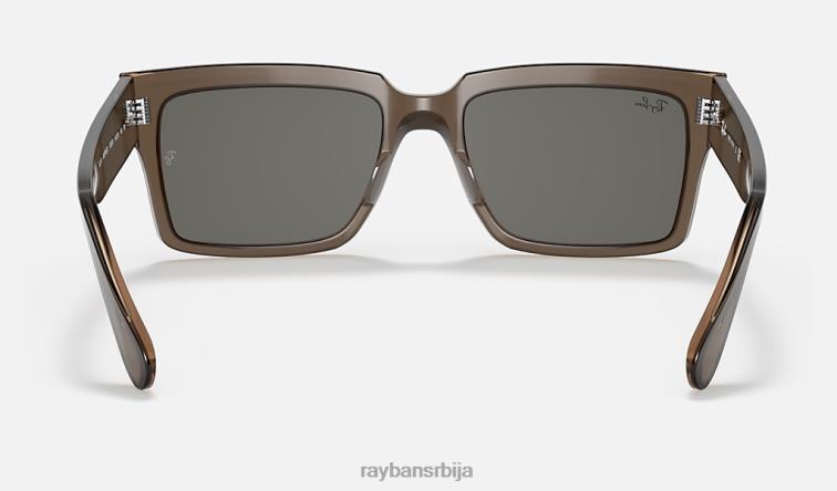 Ray-Ban Инвернесс P0HP815 наочаре за сунце углачана хавана на провидној браон/тамно сивој мушкарци