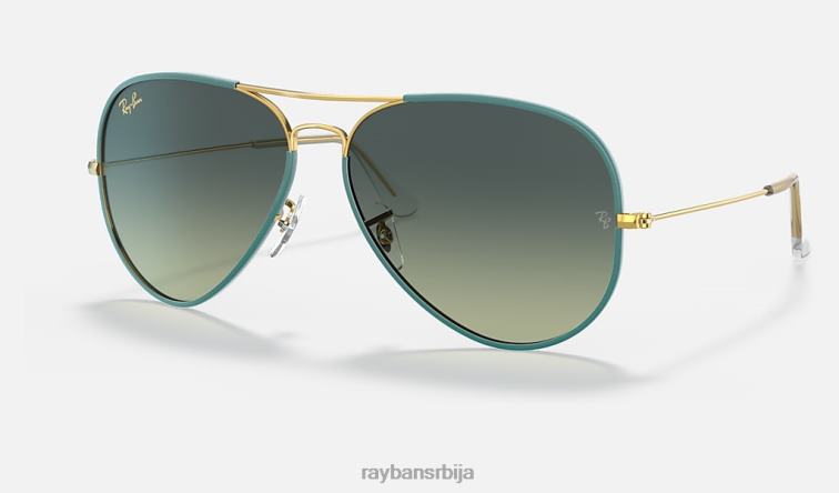 Ray-Ban авиатор легенда у боји P0HP818 наочаре за сунце полирана зелена/зелена/плава мушкарци