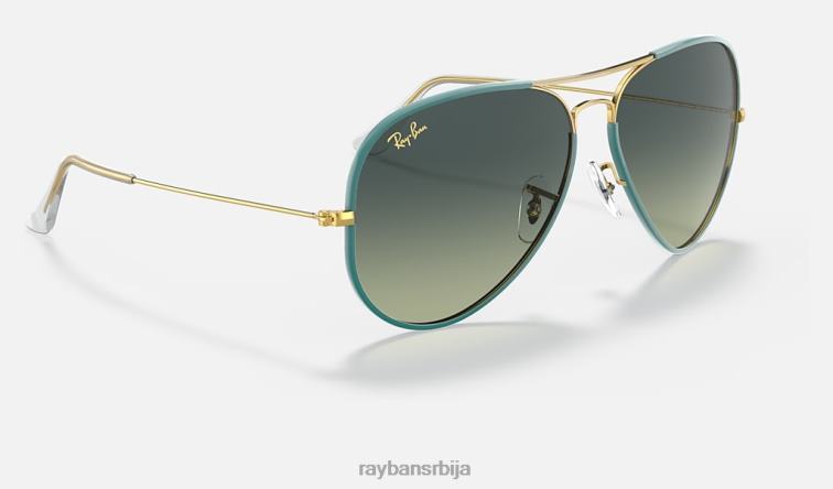 Ray-Ban авиатор легенда у боји P0HP818 наочаре за сунце полирана зелена/зелена/плава мушкарци