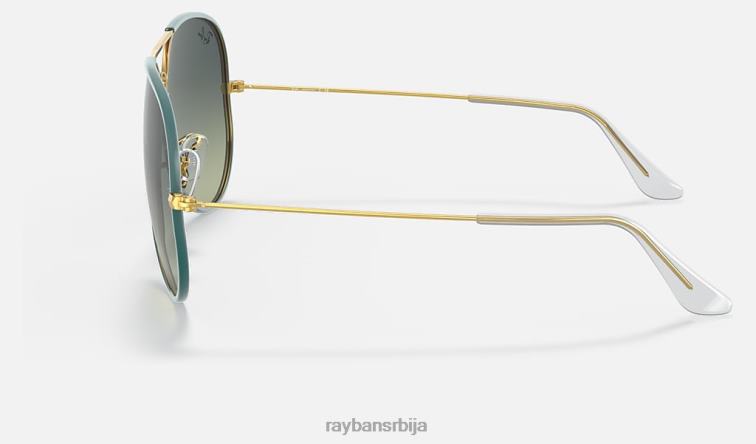 Ray-Ban авиатор легенда у боји P0HP818 наочаре за сунце полирана зелена/зелена/плава мушкарци