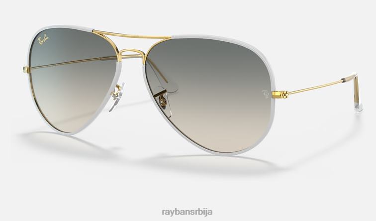 Ray-Ban авиатор легенда у боји P0HP819 наочаре за сунце полирана сива/светло сива мушкарци