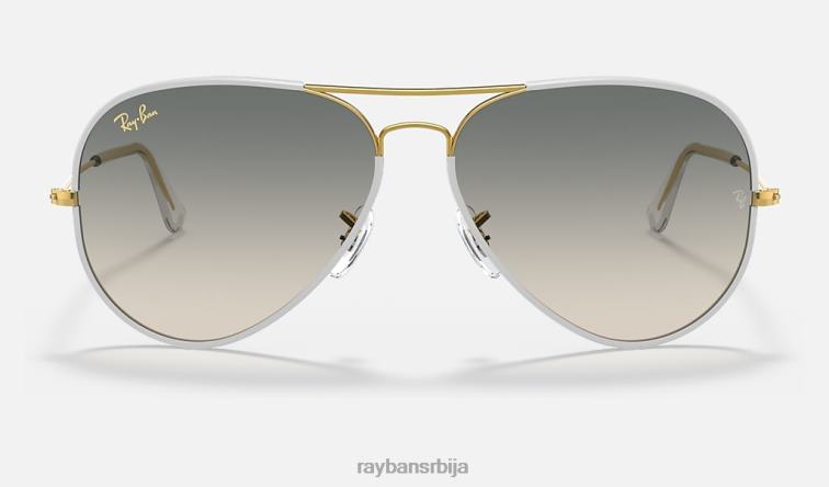 Ray-Ban авиатор легенда у боји P0HP819 наочаре за сунце полирана сива/светло сива мушкарци