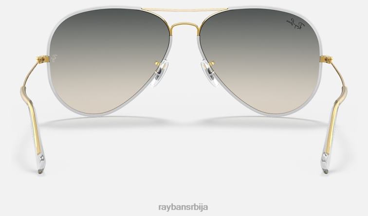 Ray-Ban авиатор легенда у боји P0HP819 наочаре за сунце полирана сива/светло сива мушкарци