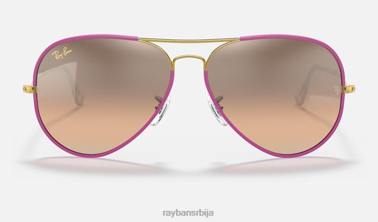 Ray-Ban авиатор легенда у боји P0HP820 наочаре за сунце полирана љубичаста/сребрна/ружичаста мушкарци