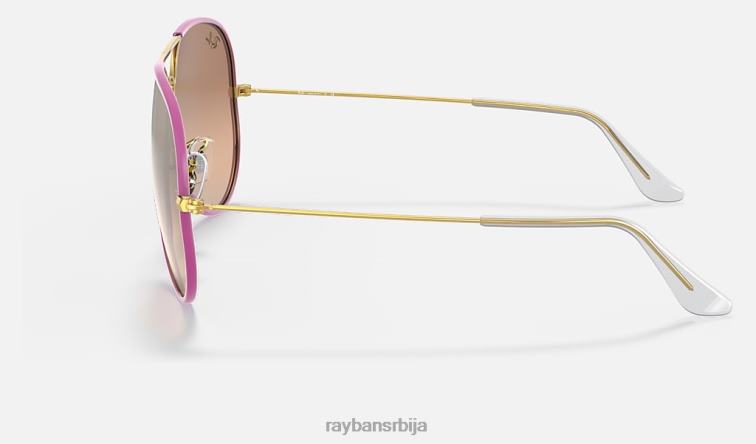 Ray-Ban авиатор легенда у боји P0HP820 наочаре за сунце полирана љубичаста/сребрна/ружичаста мушкарци