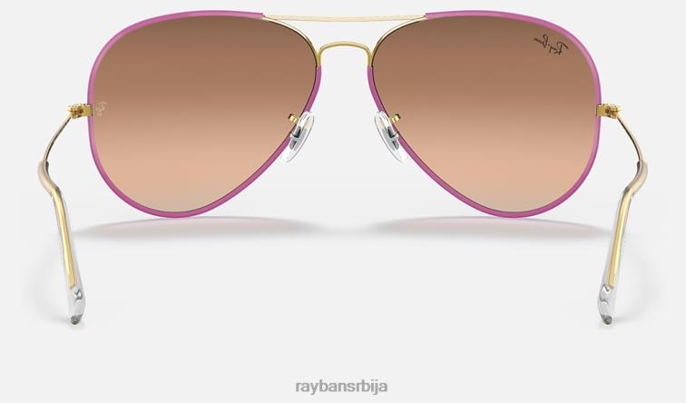 Ray-Ban авиатор легенда у боји P0HP820 наочаре за сунце полирана љубичаста/сребрна/ружичаста мушкарци