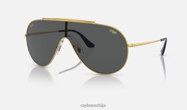 Ray-Ban крила P0HP828 наочаре за сунце полирано златно/сиво мушкарци