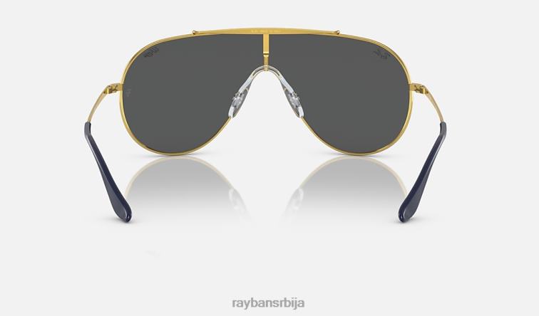 Ray-Ban крила P0HP828 наочаре за сунце полирано златно/сиво мушкарци