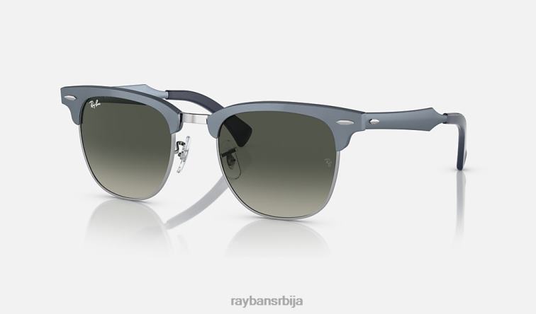 Ray-Ban цлубмастер алуминијум P0HP831 наочаре за сунце мат плава на сребрно/сивој мушкарци