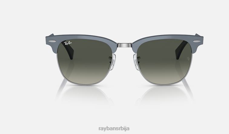 Ray-Ban цлубмастер алуминијум P0HP831 наочаре за сунце мат плава на сребрно/сивој мушкарци