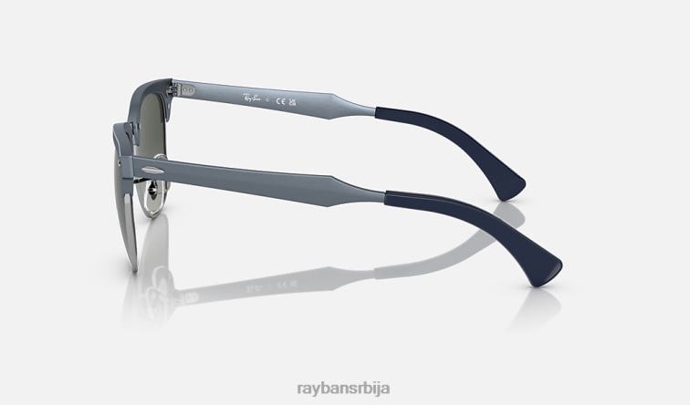 Ray-Ban цлубмастер алуминијум P0HP831 наочаре за сунце мат плава на сребрно/сивој мушкарци
