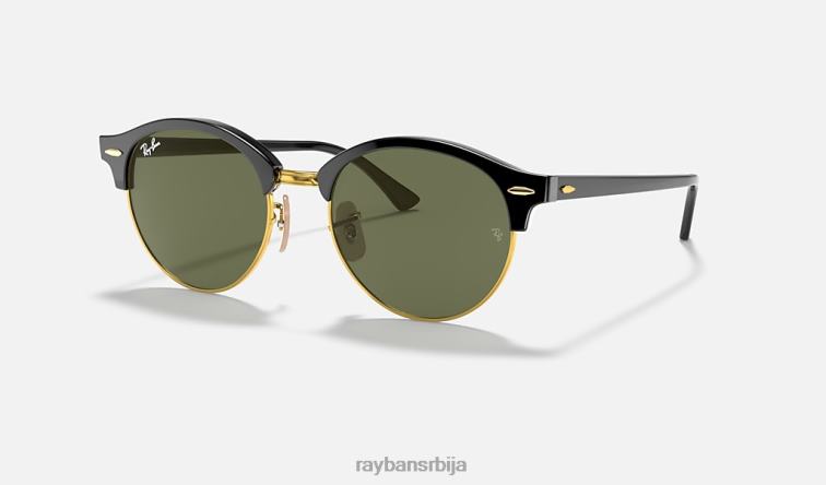 Ray-Ban цлуброунд цлассиц P0HP838 наочаре за сунце полирана црно/зелена мушкарци