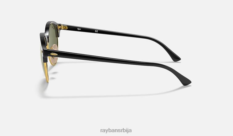 Ray-Ban цлуброунд цлассиц P0HP838 наочаре за сунце полирана црно/зелена мушкарци