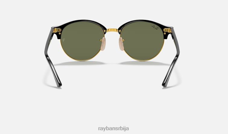 Ray-Ban цлуброунд цлассиц P0HP838 наочаре за сунце полирана црно/зелена мушкарци