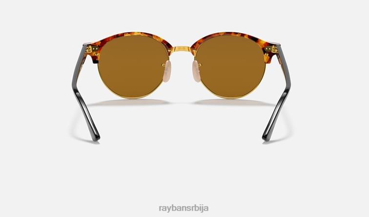 Ray-Ban цлуброунд цлассиц P0HP839 наочаре за сунце углачан браон хавана/браон мушкарци