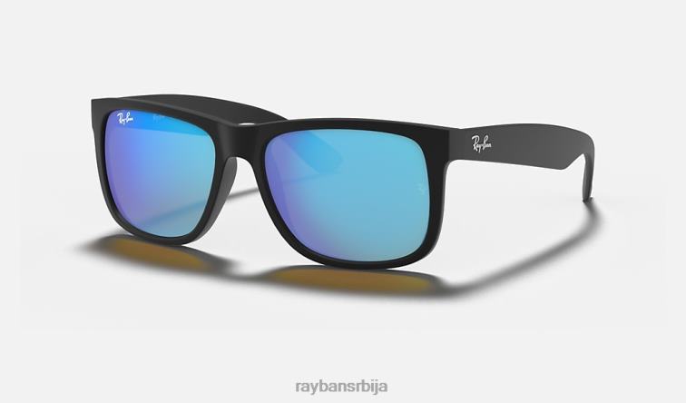Ray-Ban Јустин мик боја P0HP84 наочаре за сунце мат црна/плава мушкарци