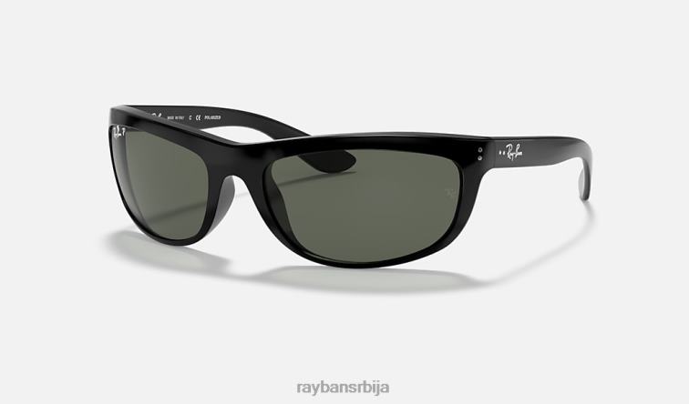 Ray-Ban балорама P0HP840 наочаре за сунце полирана црно/зелена мушкарци
