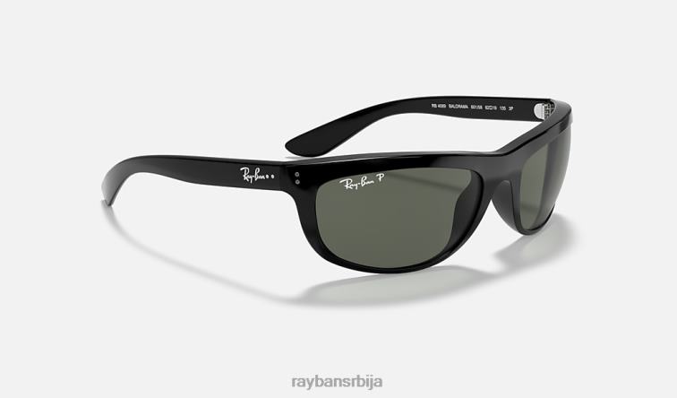 Ray-Ban балорама P0HP840 наочаре за сунце полирана црно/зелена мушкарци