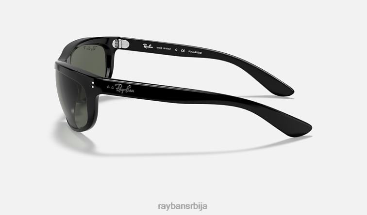 Ray-Ban балорама P0HP840 наочаре за сунце полирана црно/зелена мушкарци