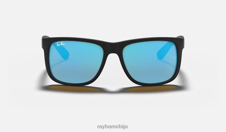 Ray-Ban Јустин мик боја P0HP84 наочаре за сунце мат црна/плава мушкарци