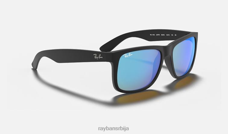 Ray-Ban Јустин мик боја P0HP84 наочаре за сунце мат црна/плава мушкарци